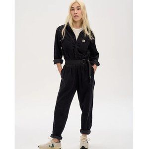 Lucy & Yak, Eddie Jumpsuit Organic Black Corduroy NWT